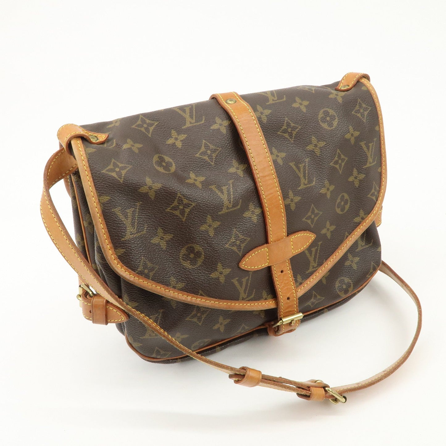 Louis Vuitton Monogram Saumur 30 Shoulder Bag Brown M42256