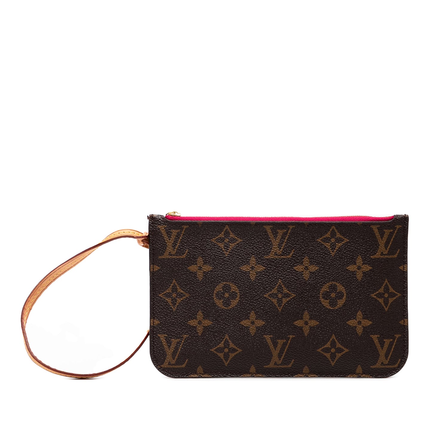 Brown Louis Vuitton Monogram Neverfull Pochette PM Pouch
