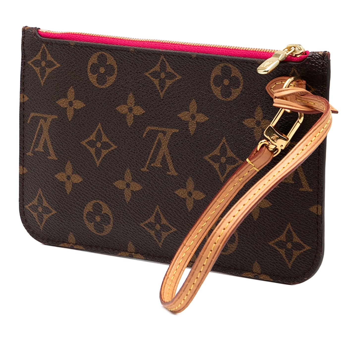 Brown Louis Vuitton Monogram Neverfull Pochette PM Pouch