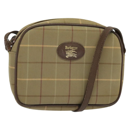 Burberry Vintage Check Beige Canvas Shoulder Bag ( )