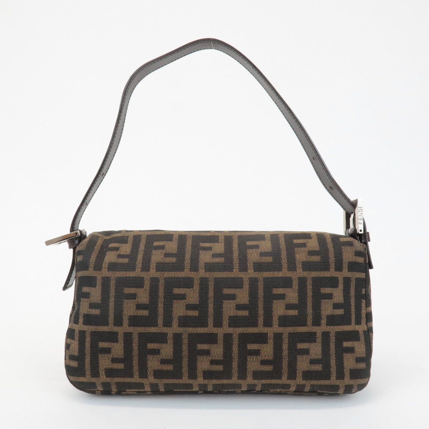FENDI Zucca Mamma Baguette Canvas Shoulder Bag 26424 Brown Black