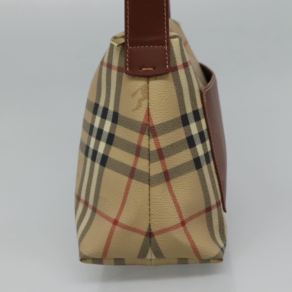 Burberry Haymarket Beige Canvas Shoulder Bag ( )