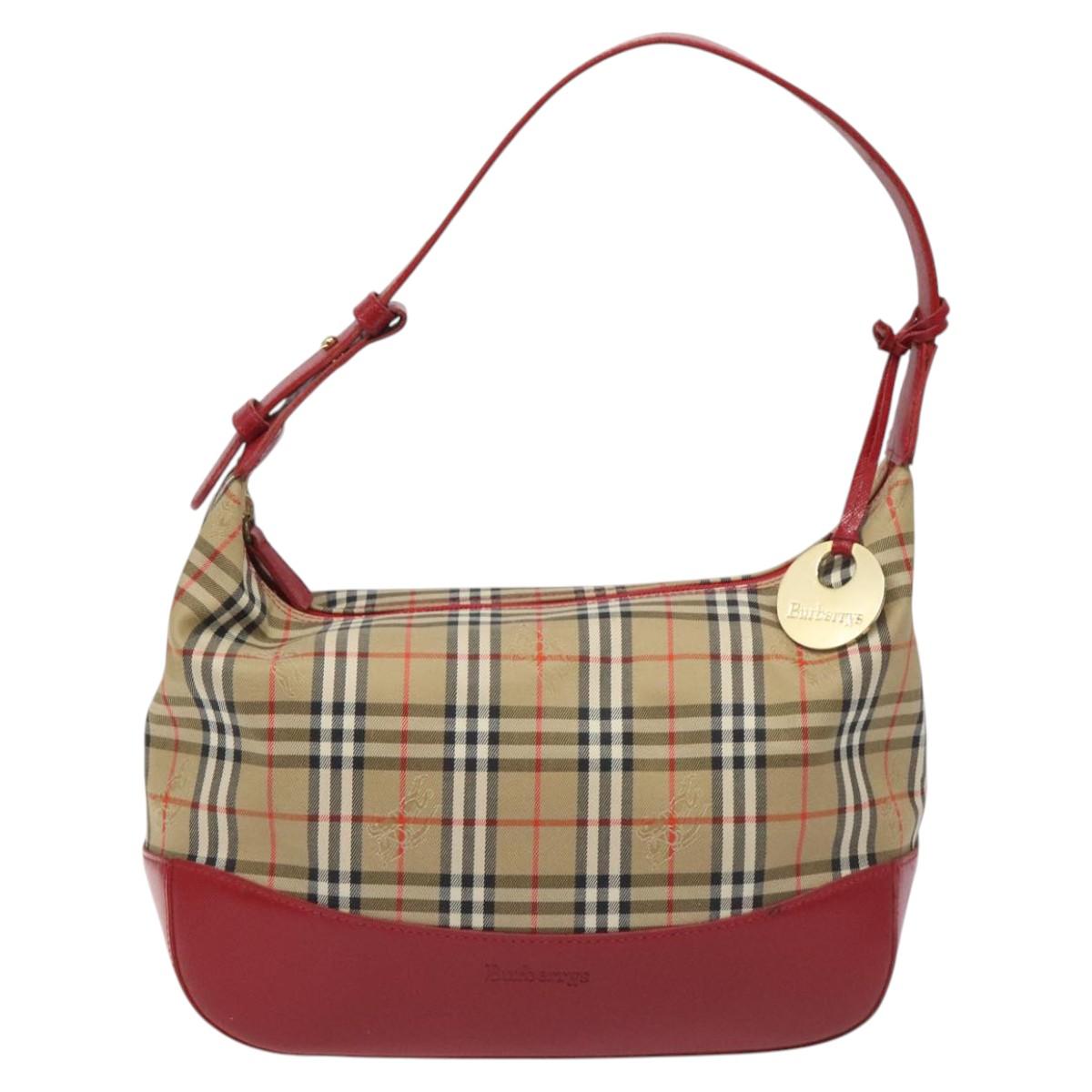 Burberry Nova Check Beige Canvas Shoulder Bag ( )