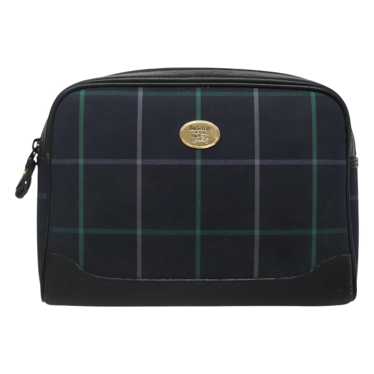 Burberry Navy Canvas Clutch Bag ( )