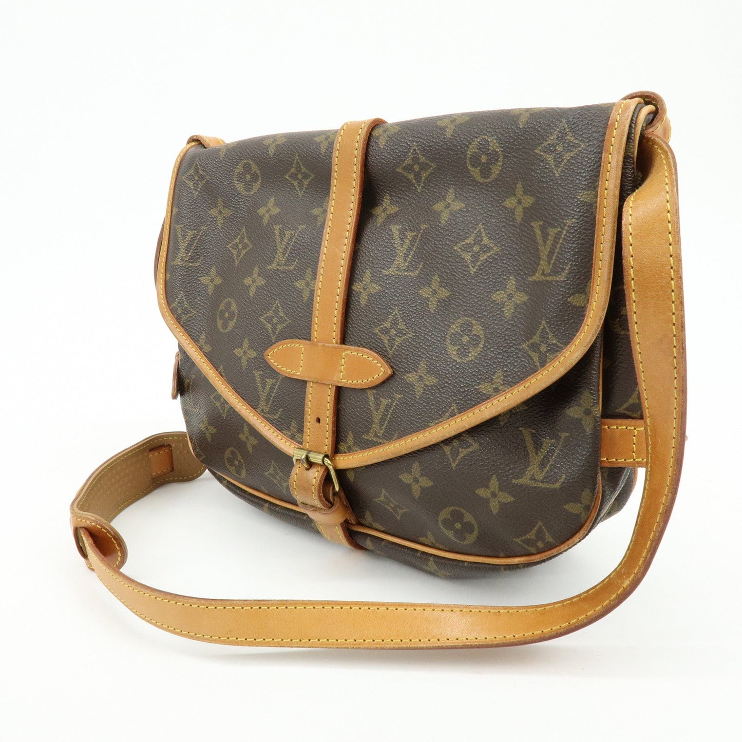 Louis Vuitton Monogram Saumur 30 Canvas Shoulder Bag Brown M42256