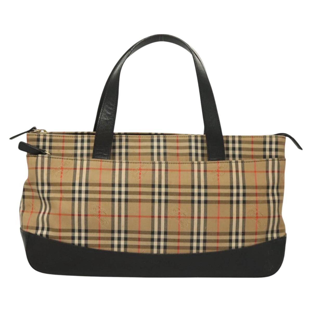 Burberry Nova Check Beige Canvas Tote Bag ( )