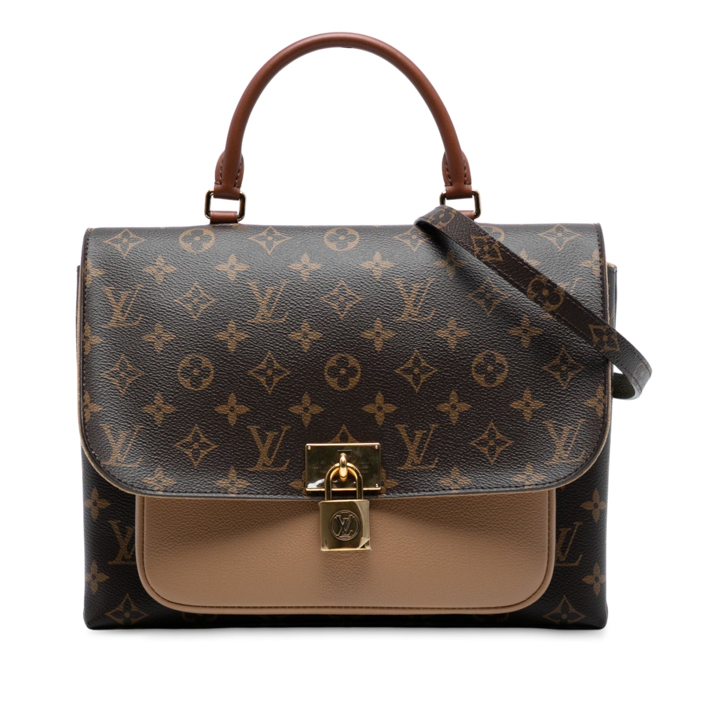 Brown Louis Vuitton Monogram Marignan Satchel