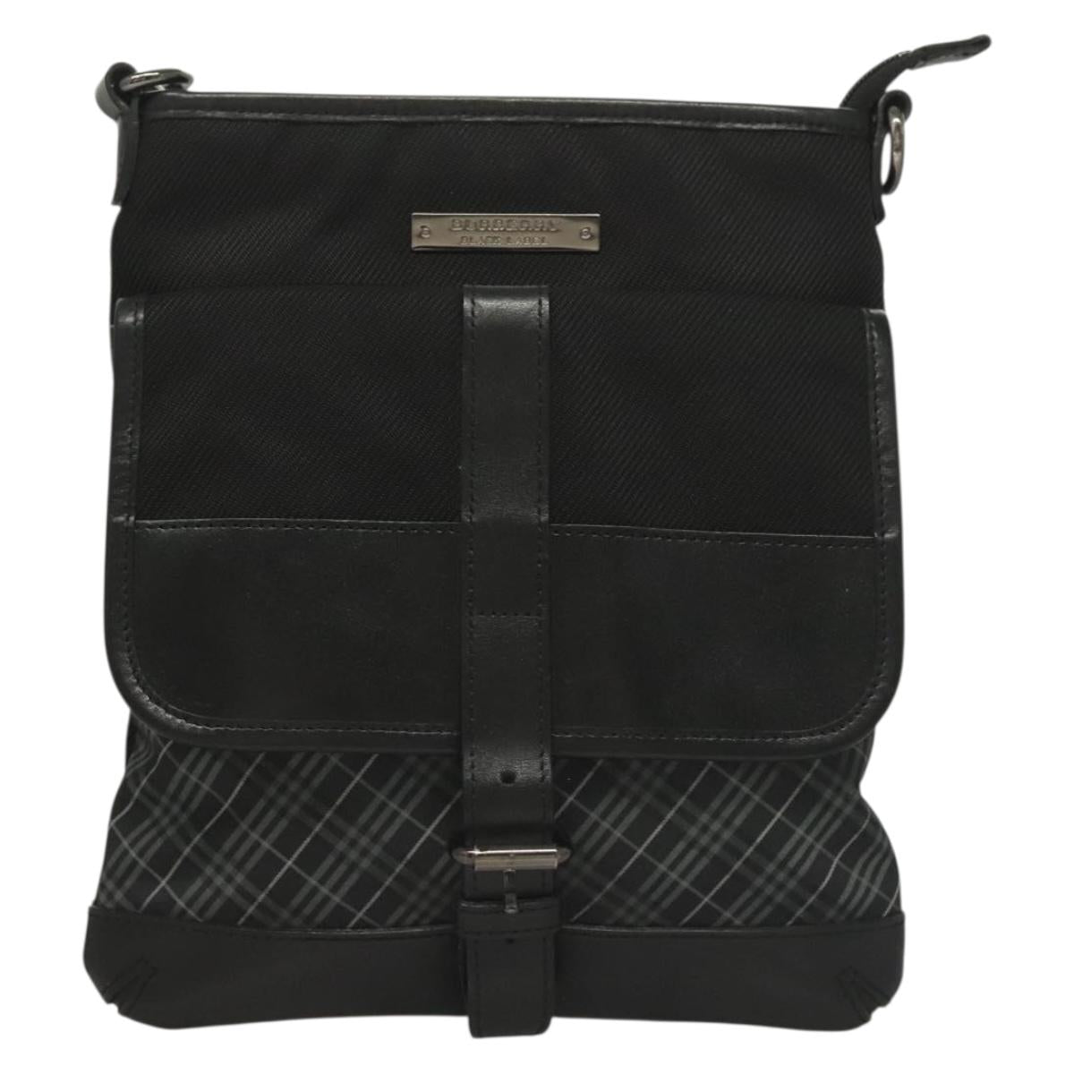 Burberry Nova Check Black Nylon Shoulder Bag ( )