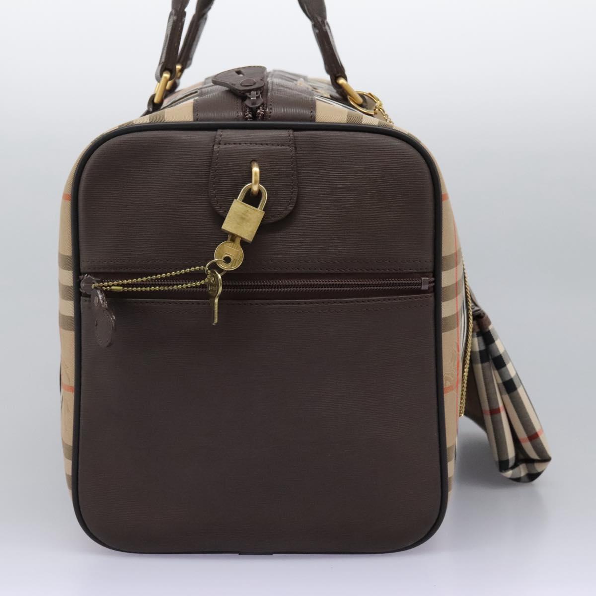 Burberry Haymarket Beige Canvas Travel Bag ( )