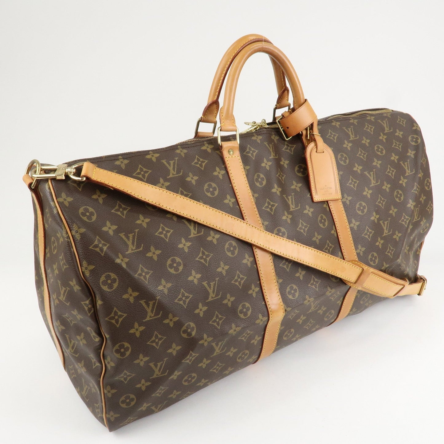 Louis Vuitton Monogram Keep All Bandouliere 60 Boston Bag M41412