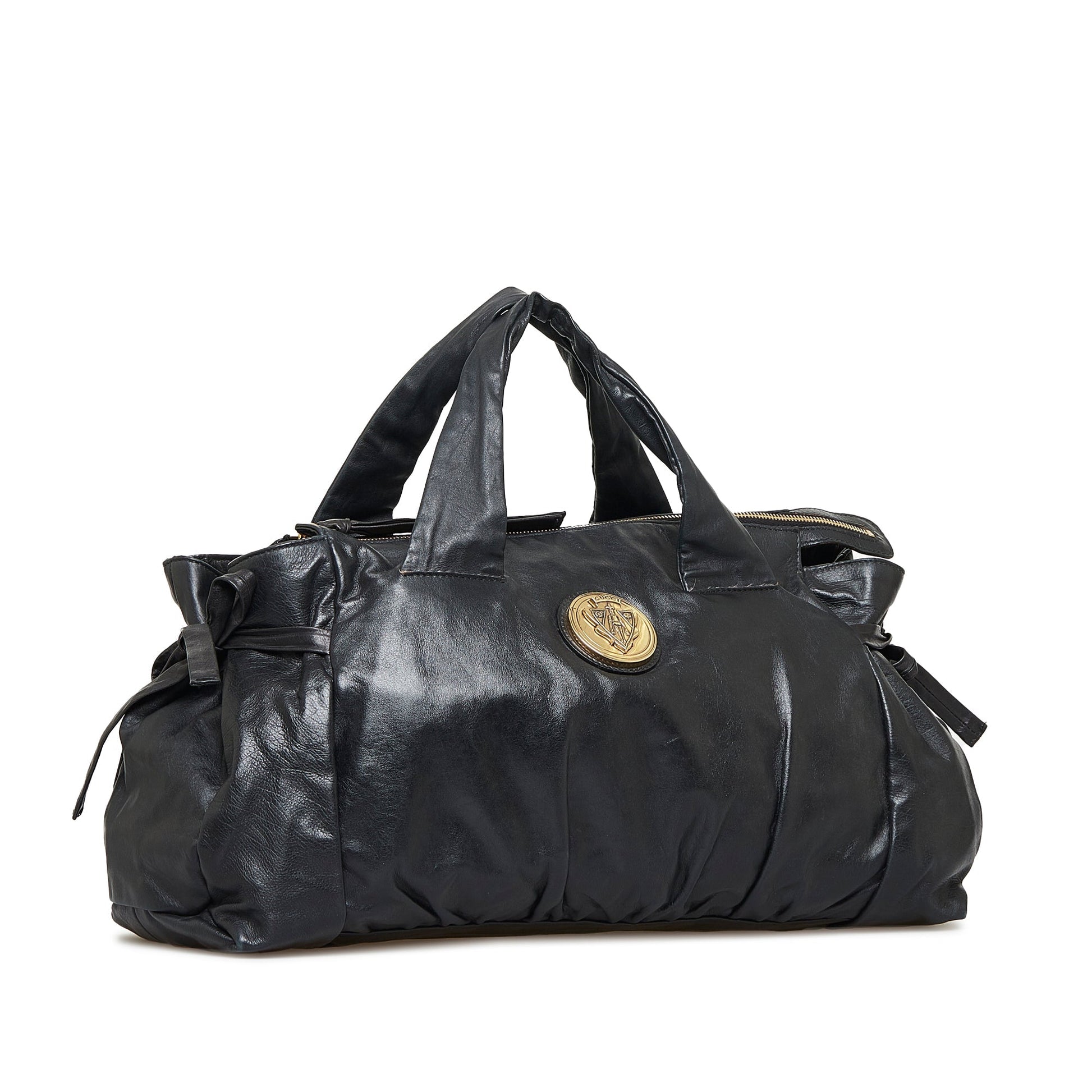 Gucci Black Leather Tote Style 15