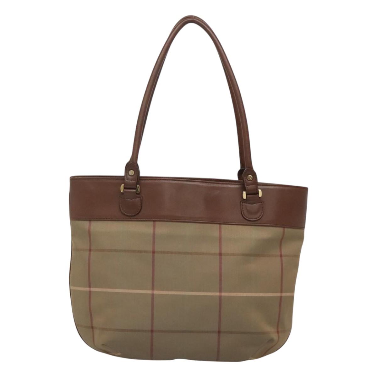Burberry Nova Check Brown Canvas Shoulder Bag ( )
