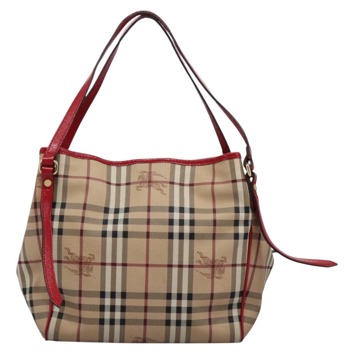 Burberry Nova Check Beige Canvas Shoulder Bag ( )