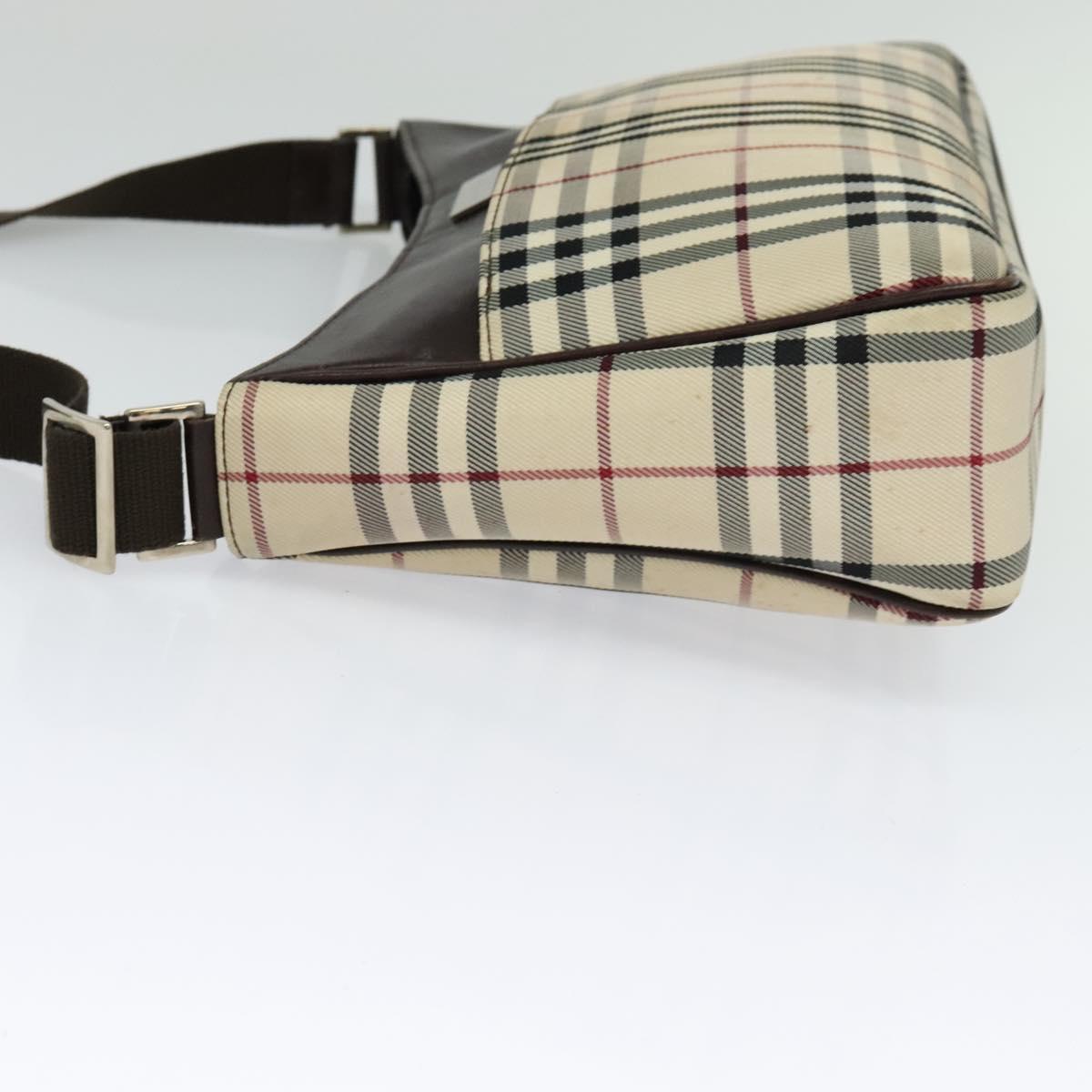 Burberry Nova Check Beige Canvas Shoulder Bag ( )