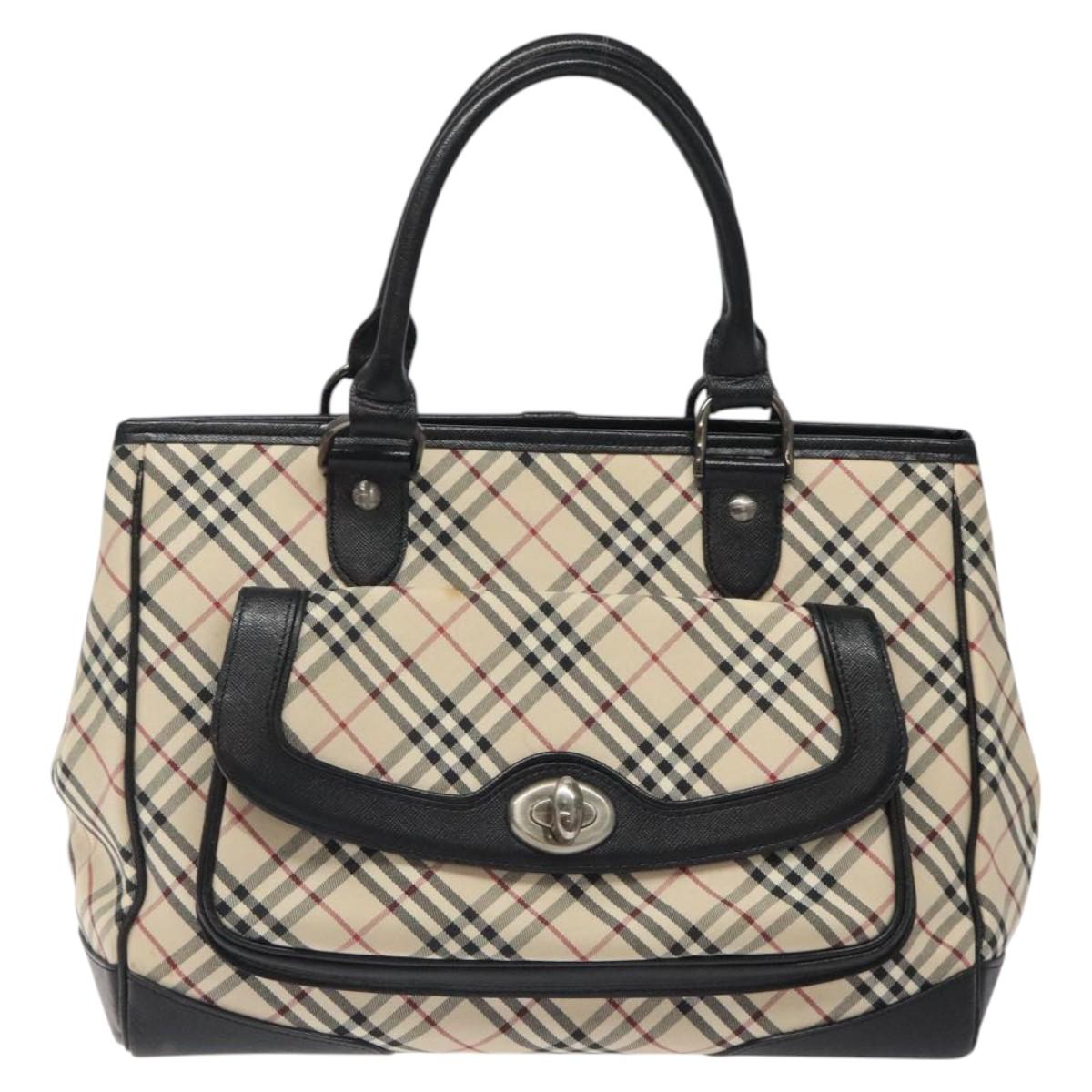 Burberry Nova Check Beige Canvas Handbag ( )