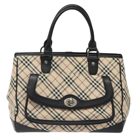 Burberry Nova Check Beige Canvas Handbag ( )