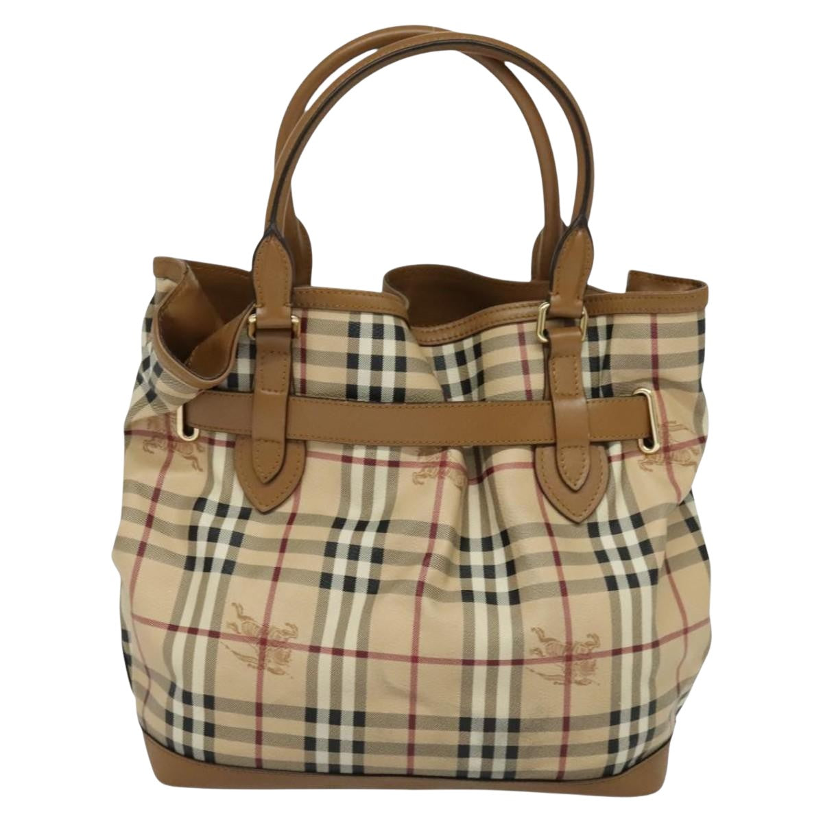 Burberry Nova Check Beige Canvas Tote Bag ( )