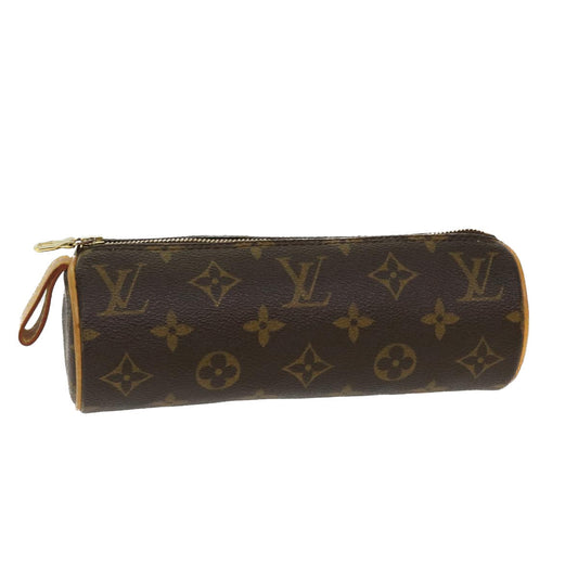 Louis Vuitton Brown Canvas Trousse rond clutch bag