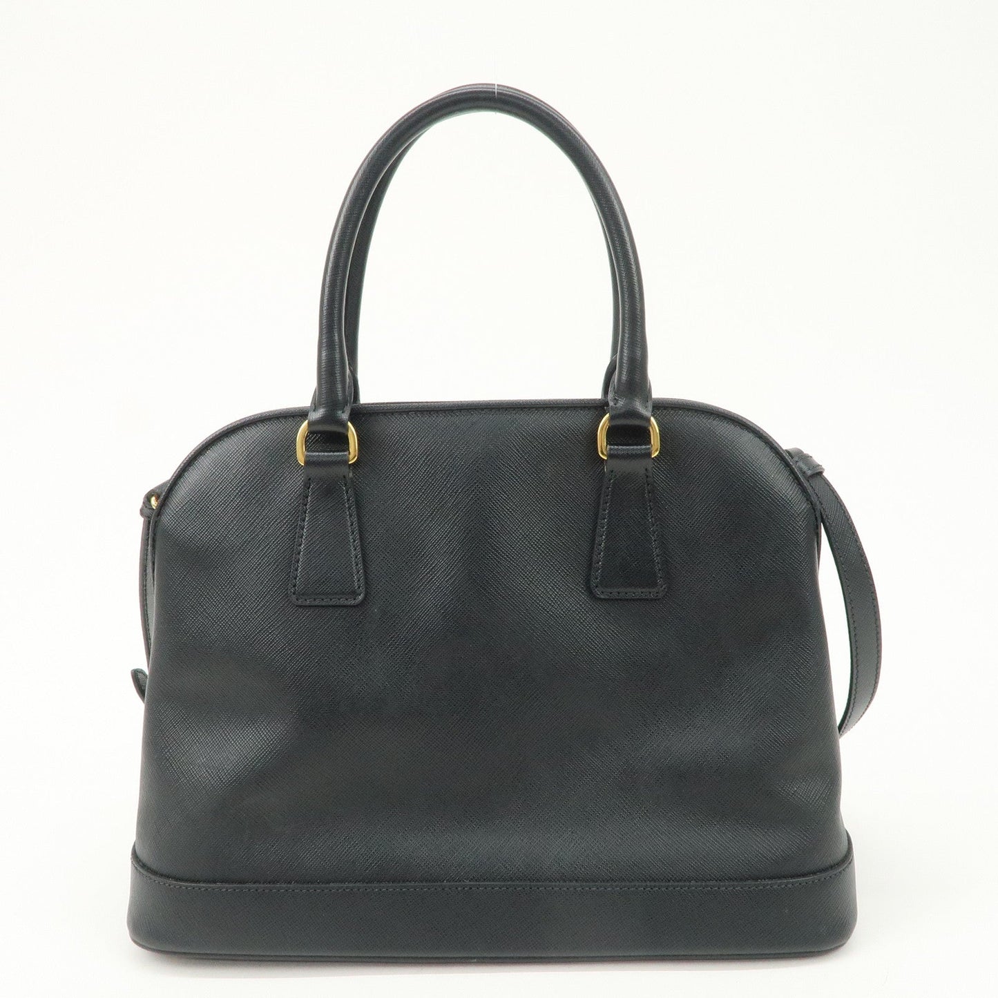 PRADA Saffiano Leather Triangle Logo 2WAY Bag Hand Bag Black BN2567