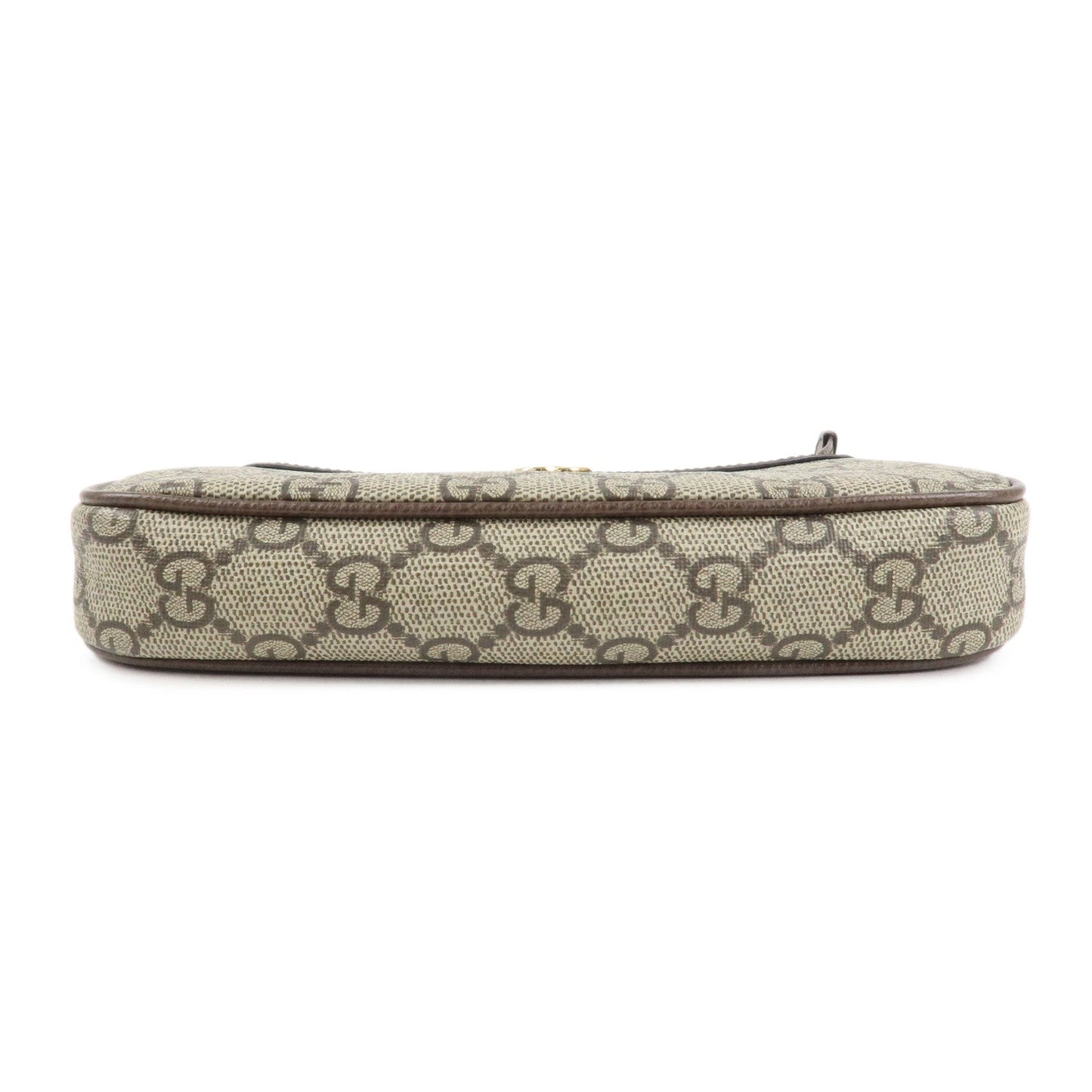 GUCCI Ophidia Leather GG Supreme Chain Pouch Beige Brown 764960
