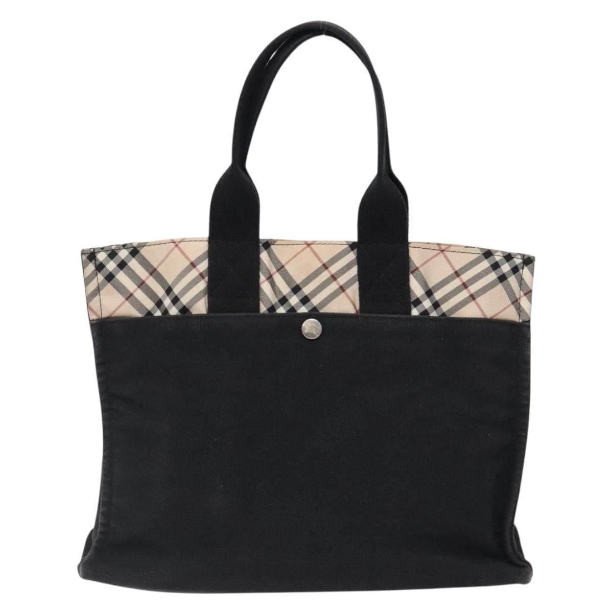 Burberry Nova Check Black Canvas Handbag ( )