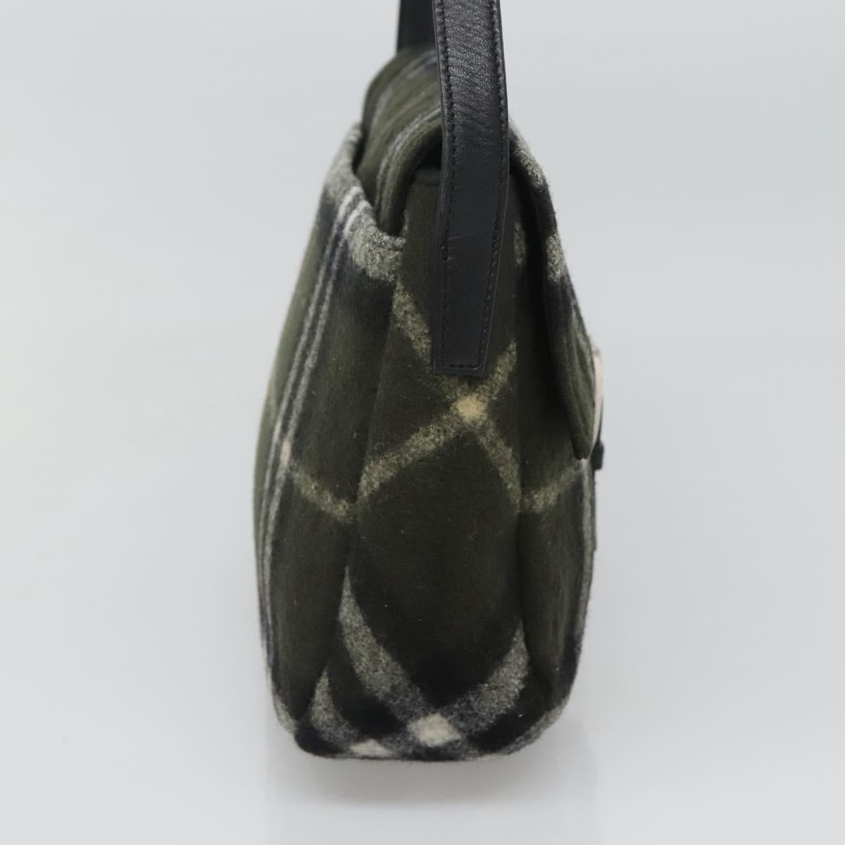 Burberry Nova Check Khaki Wool Shoulder Bag ( )