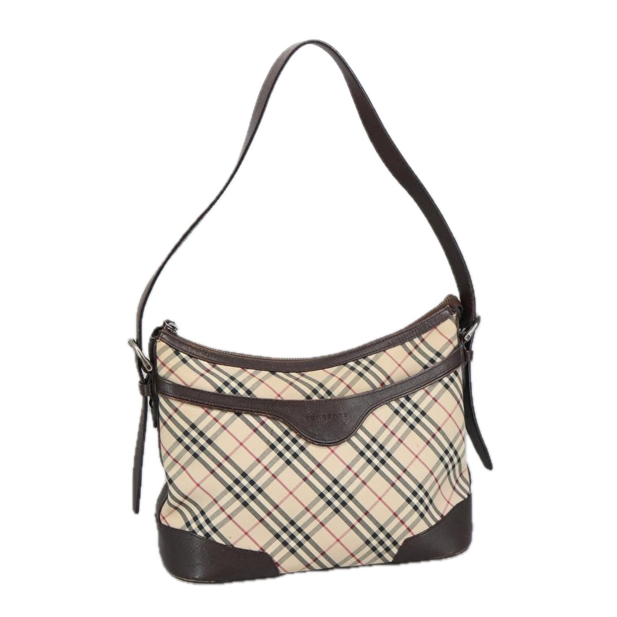 Burberry Nova Check Beige Canvas Shoulder Bag ( )