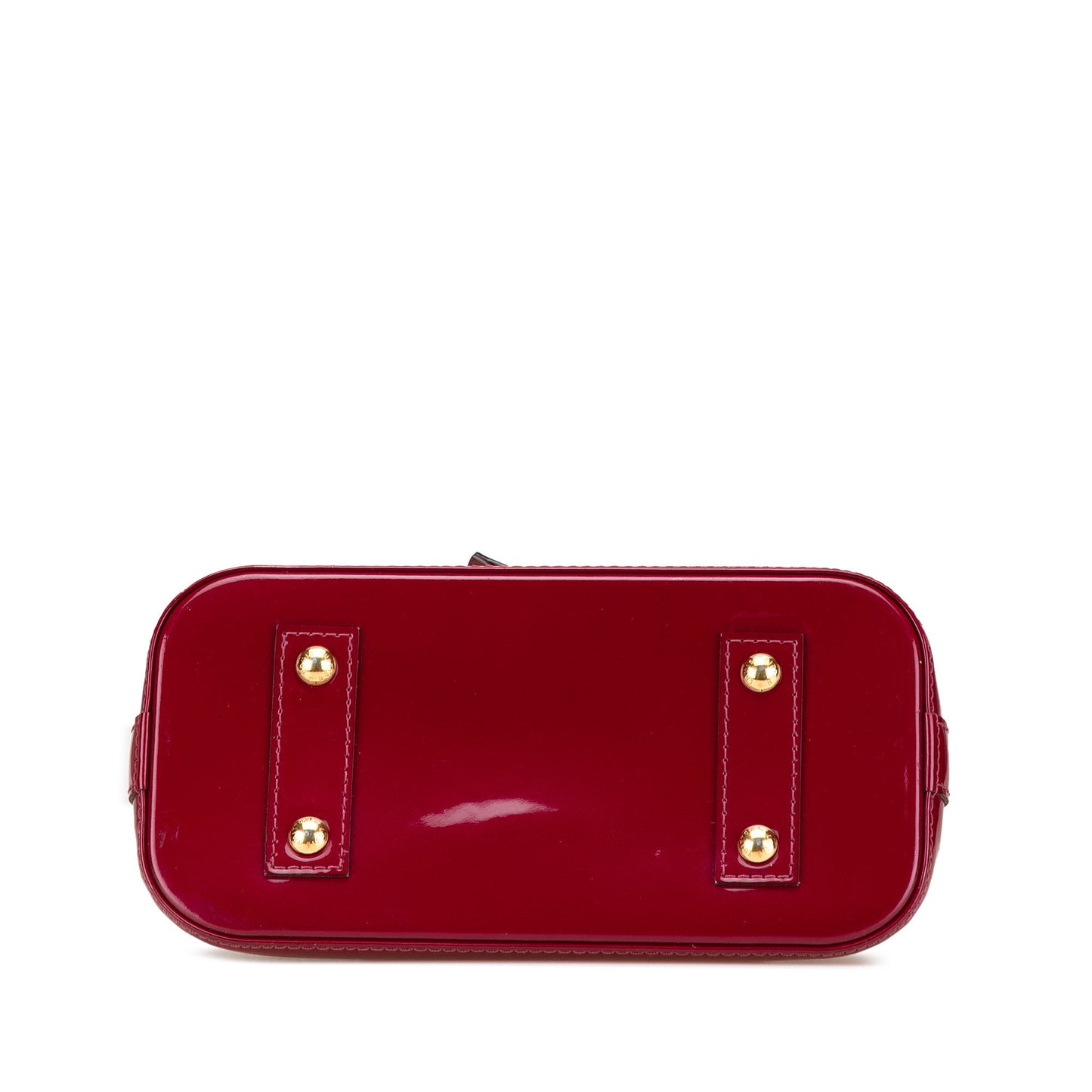 Red Louis Vuitton Monogram Vernis Alma BB Satchel