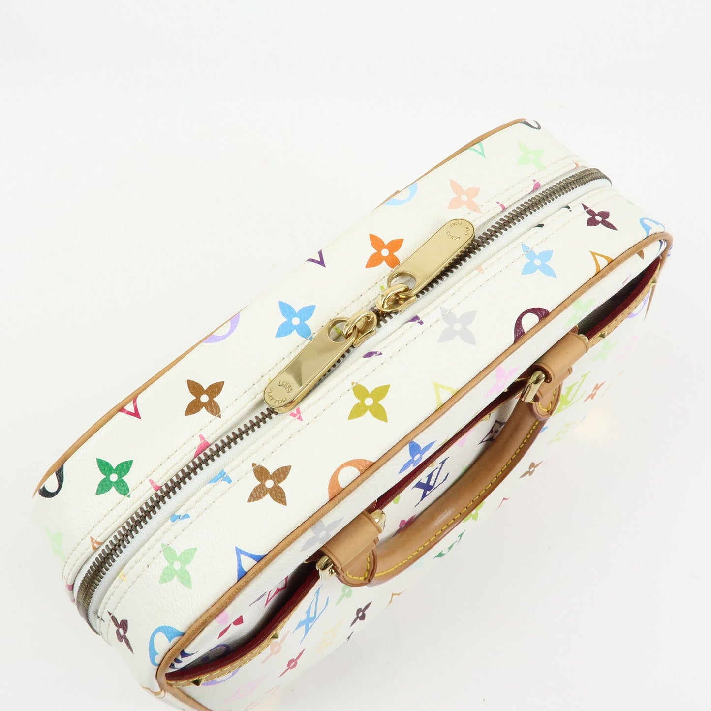 Louis Vuitton Monogram Multicolor Trouville Hand Bag Blanc M92663