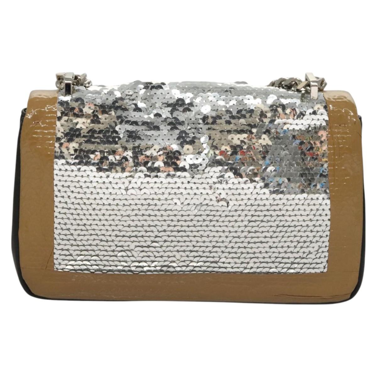Burberry Lola Silver Leather Shoulder Bag ( )