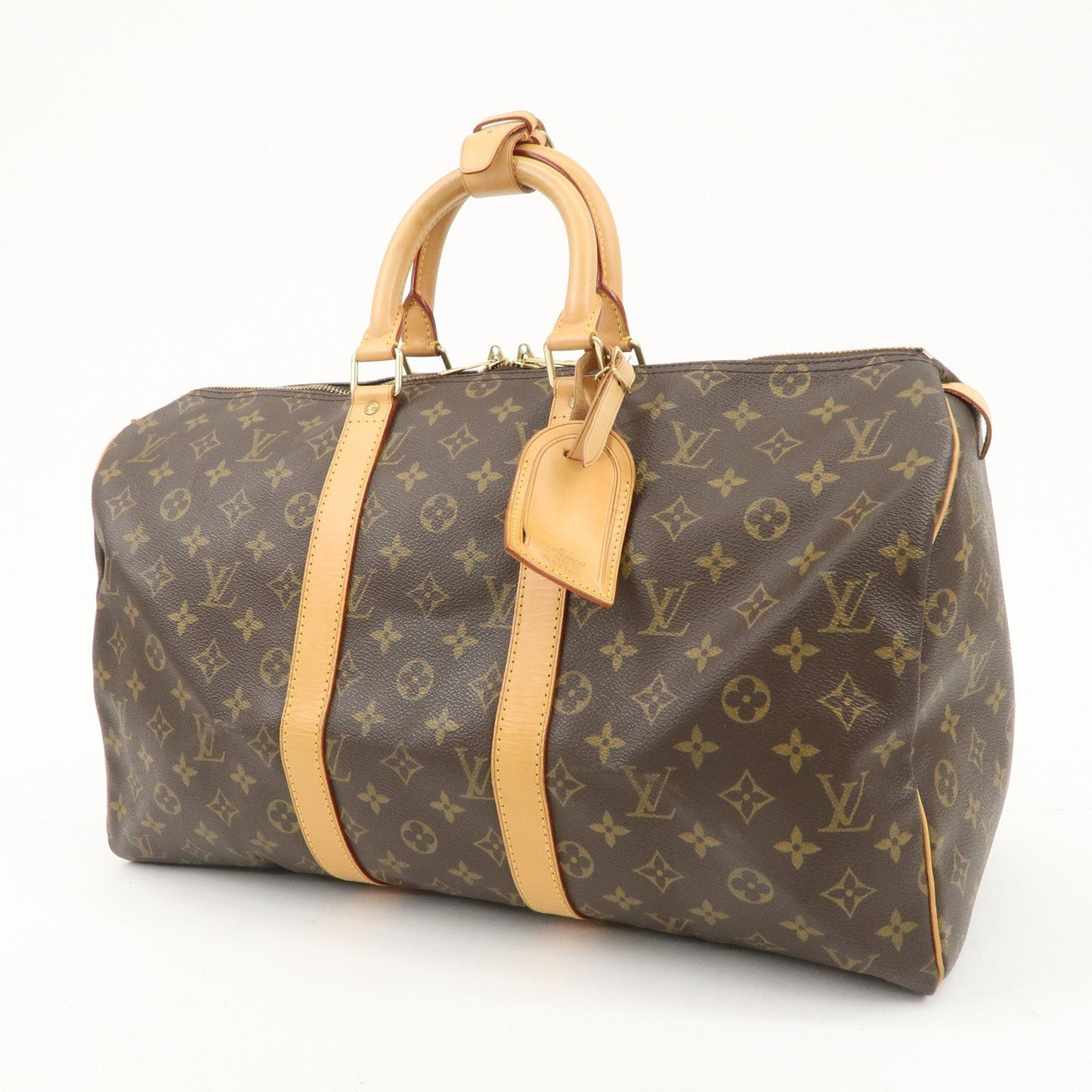 Louis Vuitton Monogram Keep All 45 Boston Bag Brown M41428