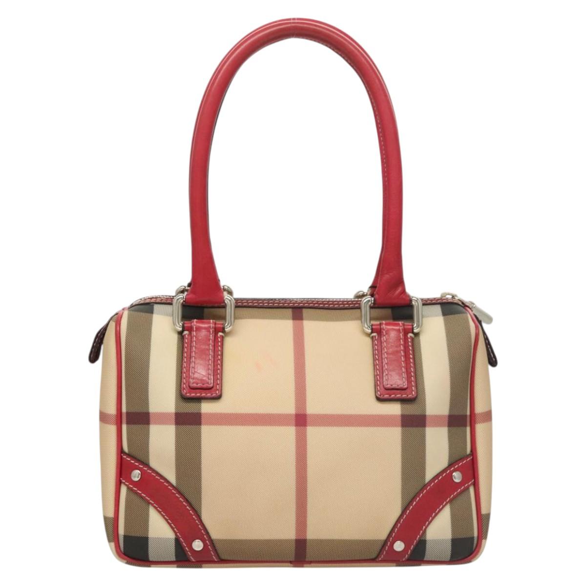 Burberry Supernova Check Beige Canvas Handbag ( )