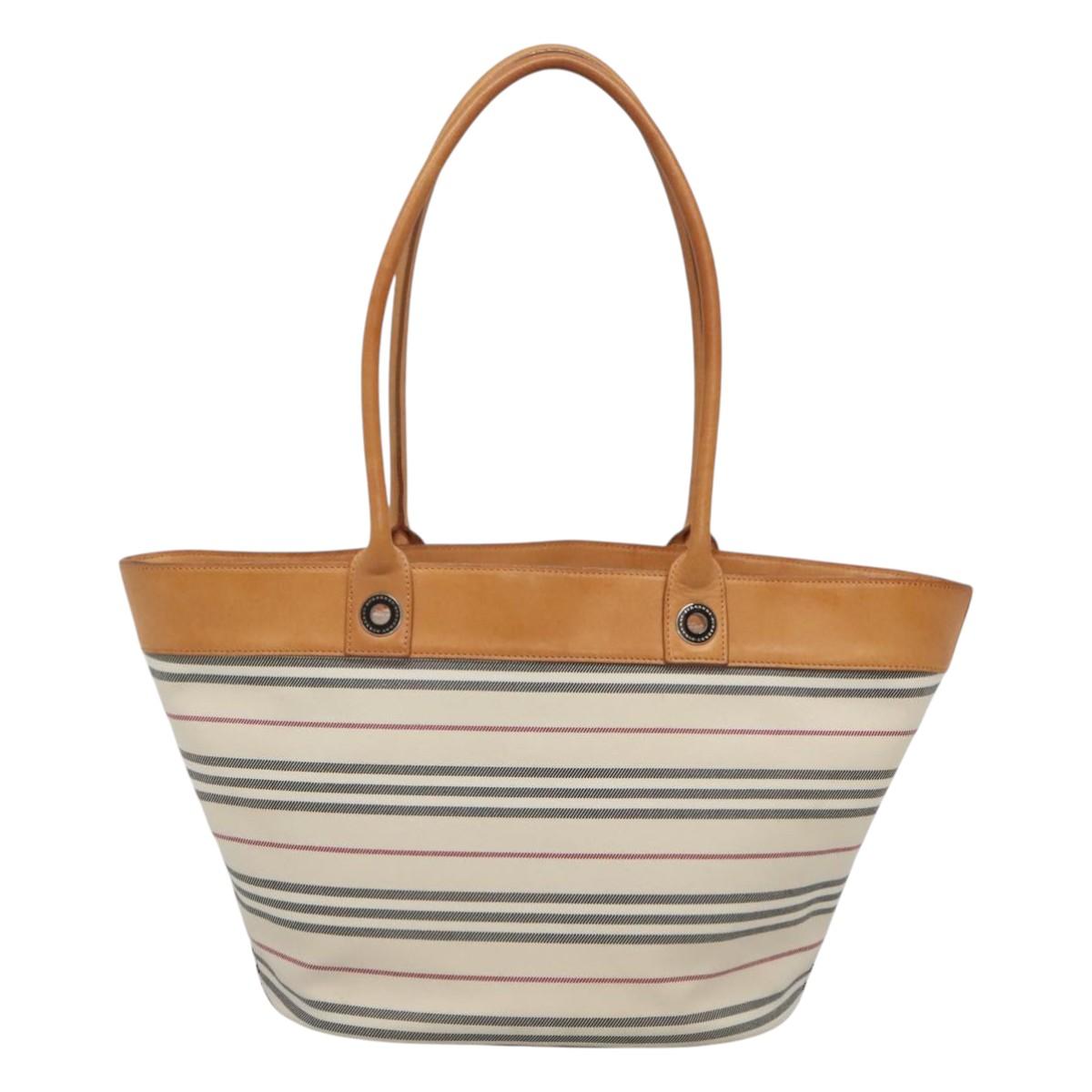 Burberry White Canvas Shoulder Bag ( )