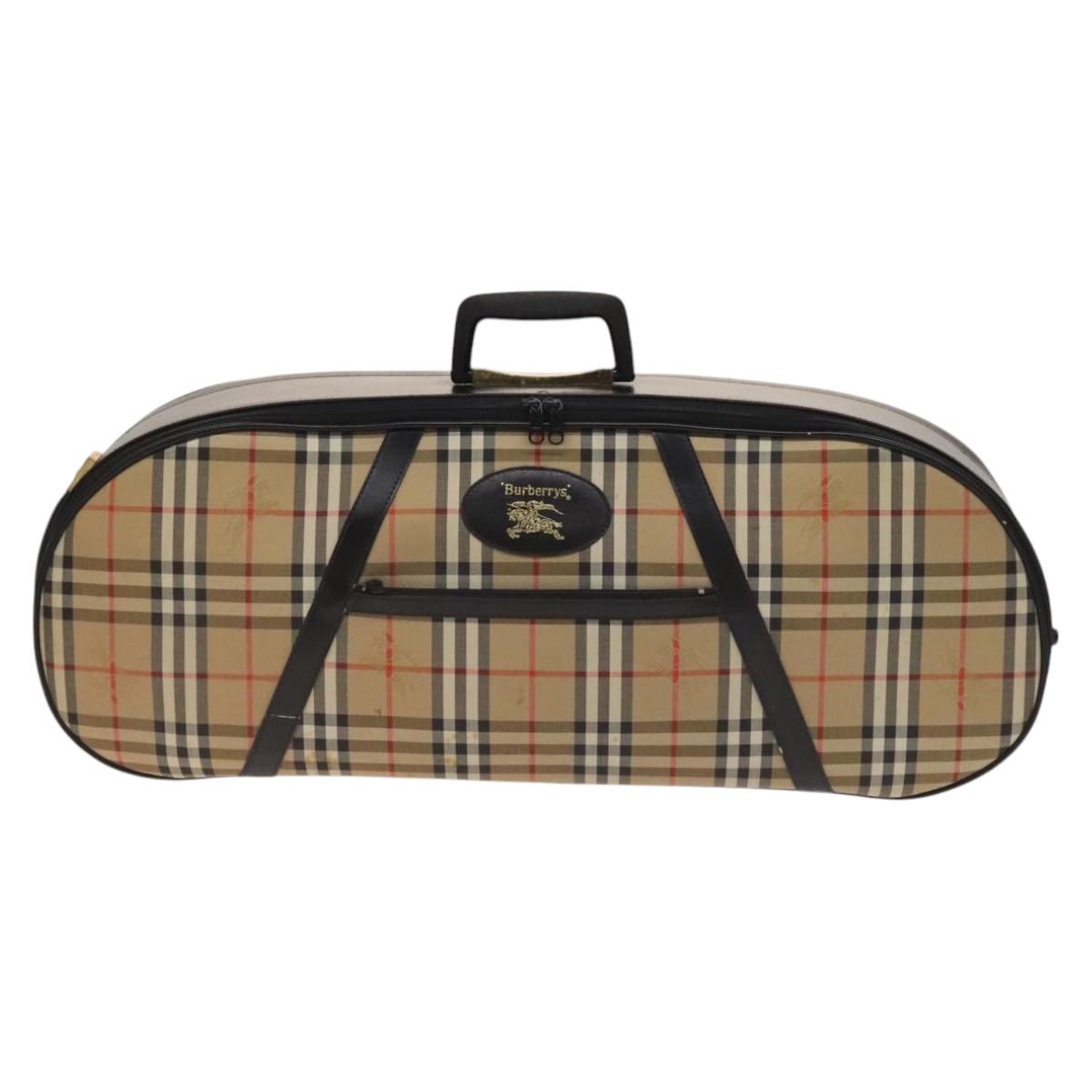 Burberry Nova Check Beige Leather Handbag ( )