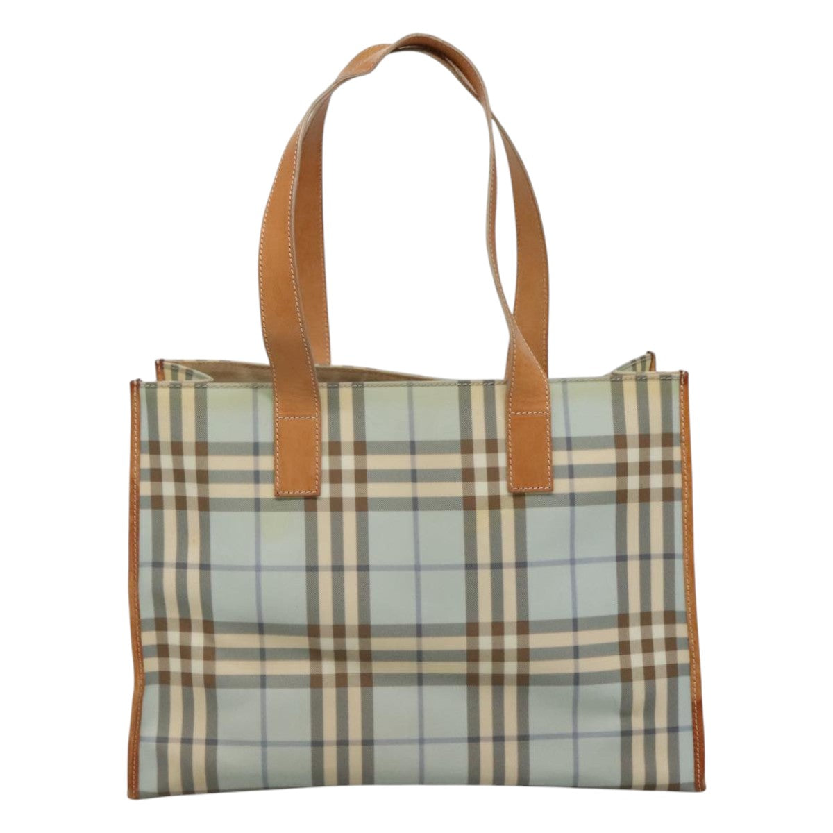 Burberry Nova Check Blue Canvas Tote Bag ( )