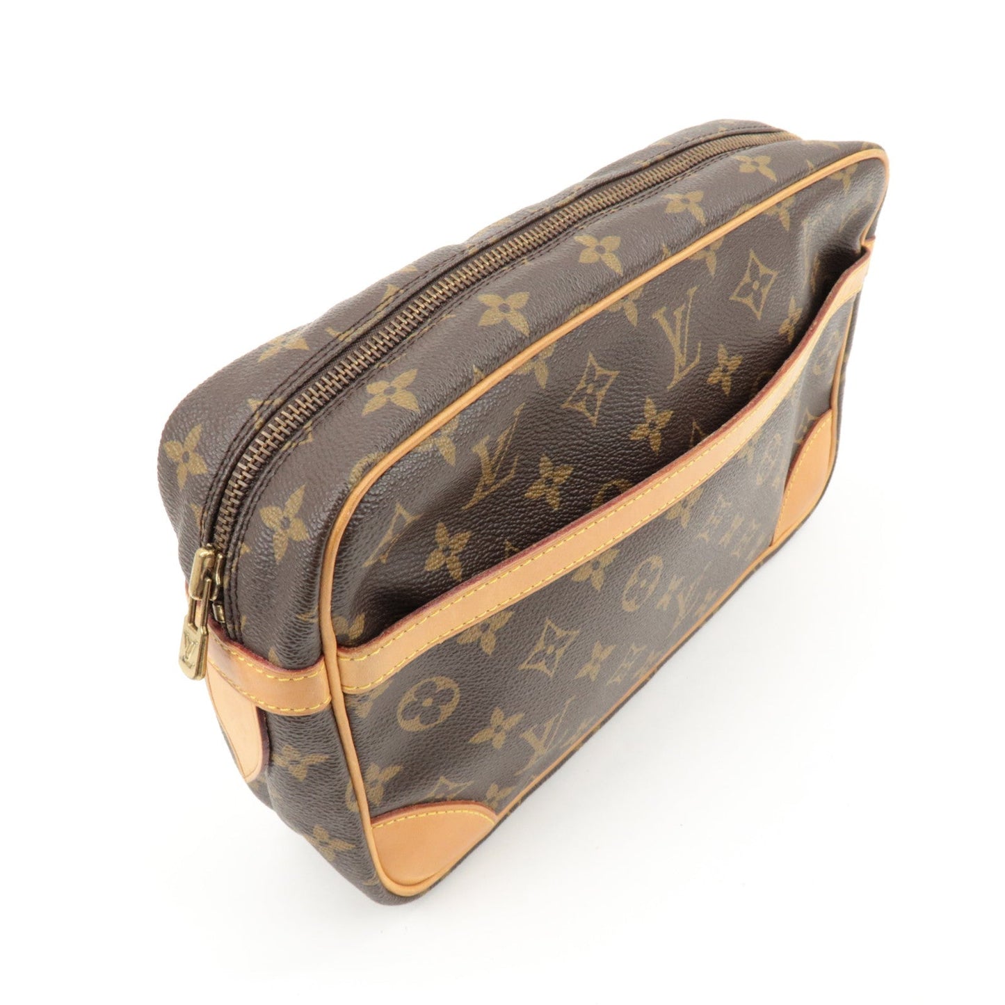Louis Vuitton Monogram Compiegne 28 Pouch Clutch Bag Brown M51845