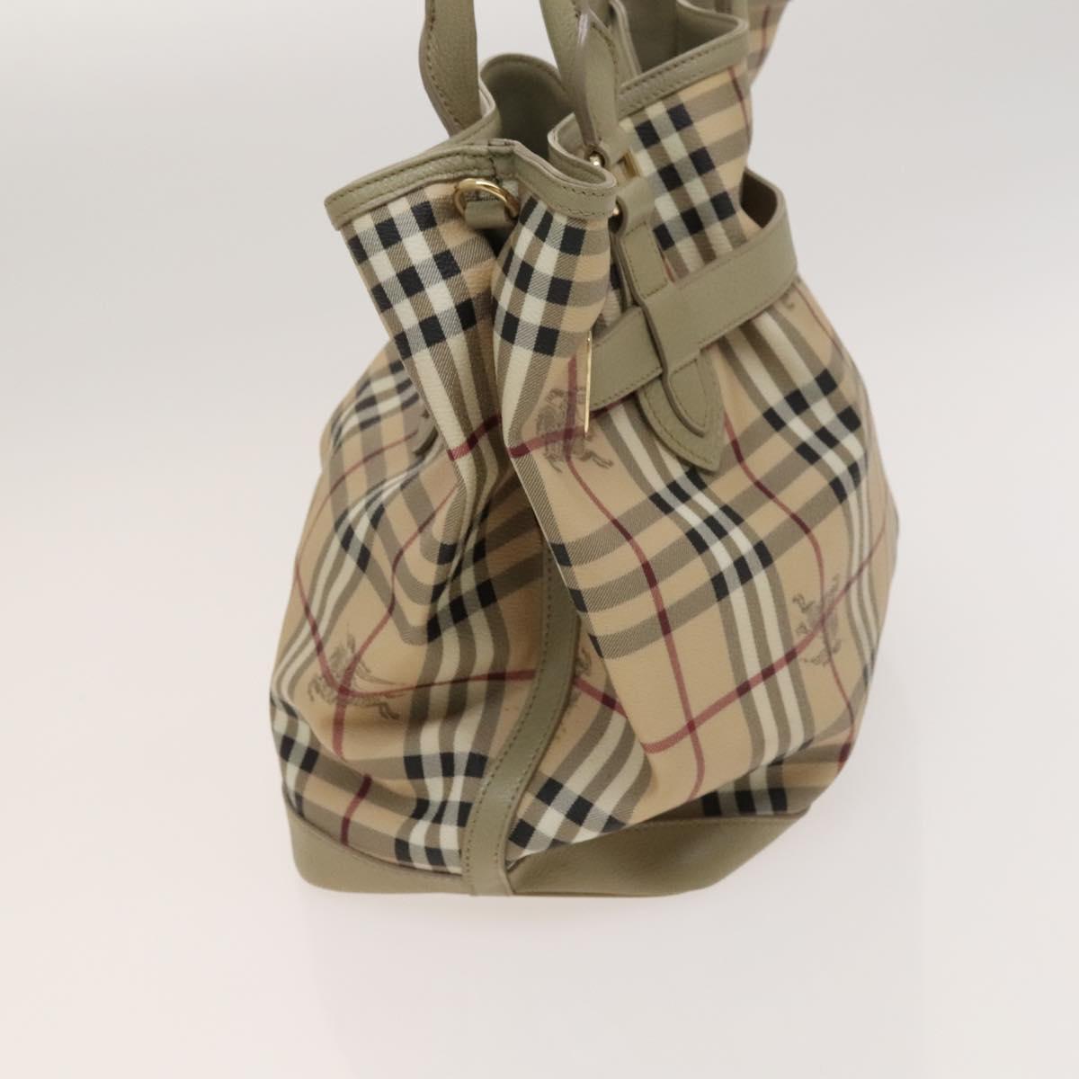 Burberry Nova Check Beige Canvas Handbag ( )