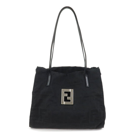 FENDI Zucca Canvas Leather Tote Bag Hand Bag Shoulder Bag 16001