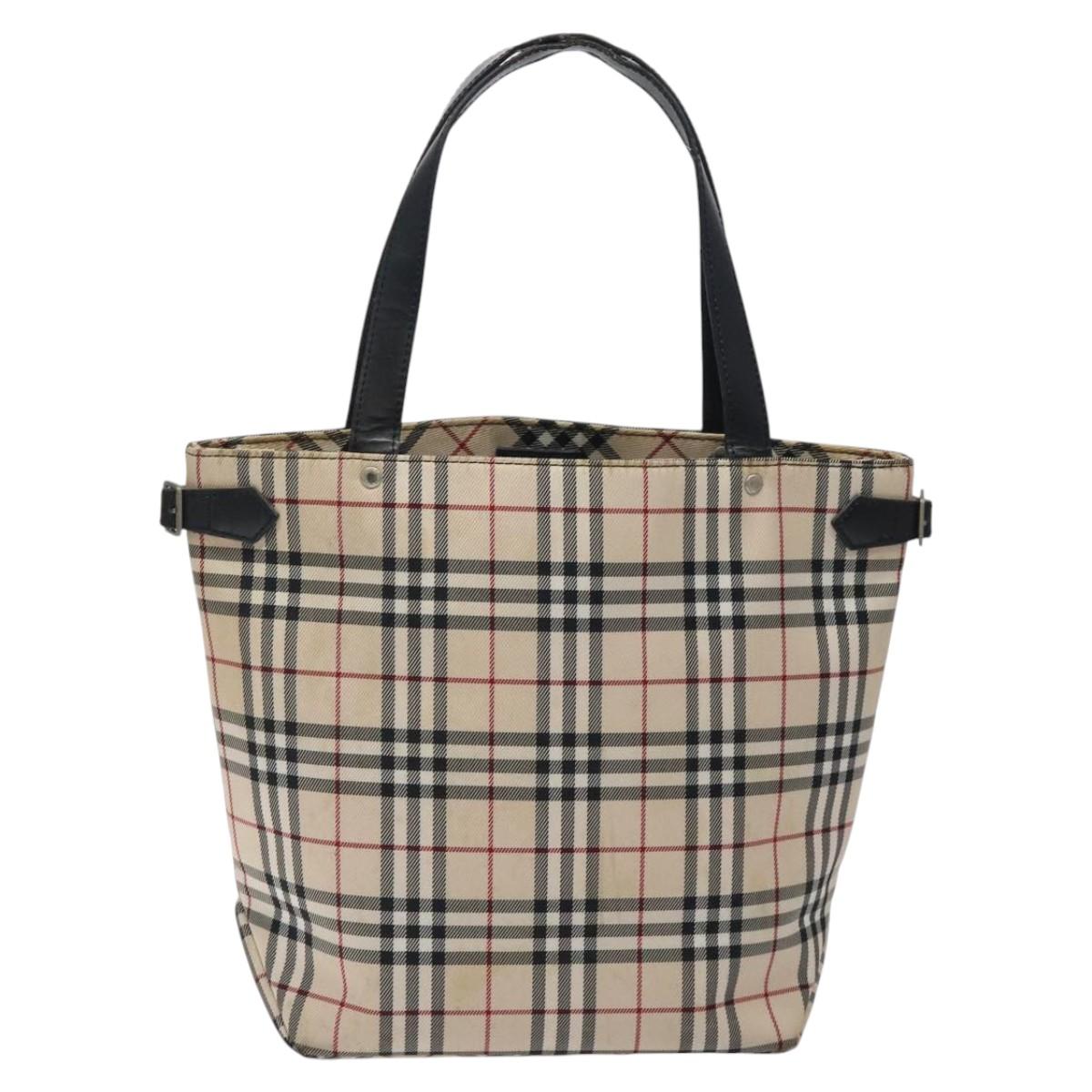 Burberry Nova Check Beige Canvas Tote Bag ( )