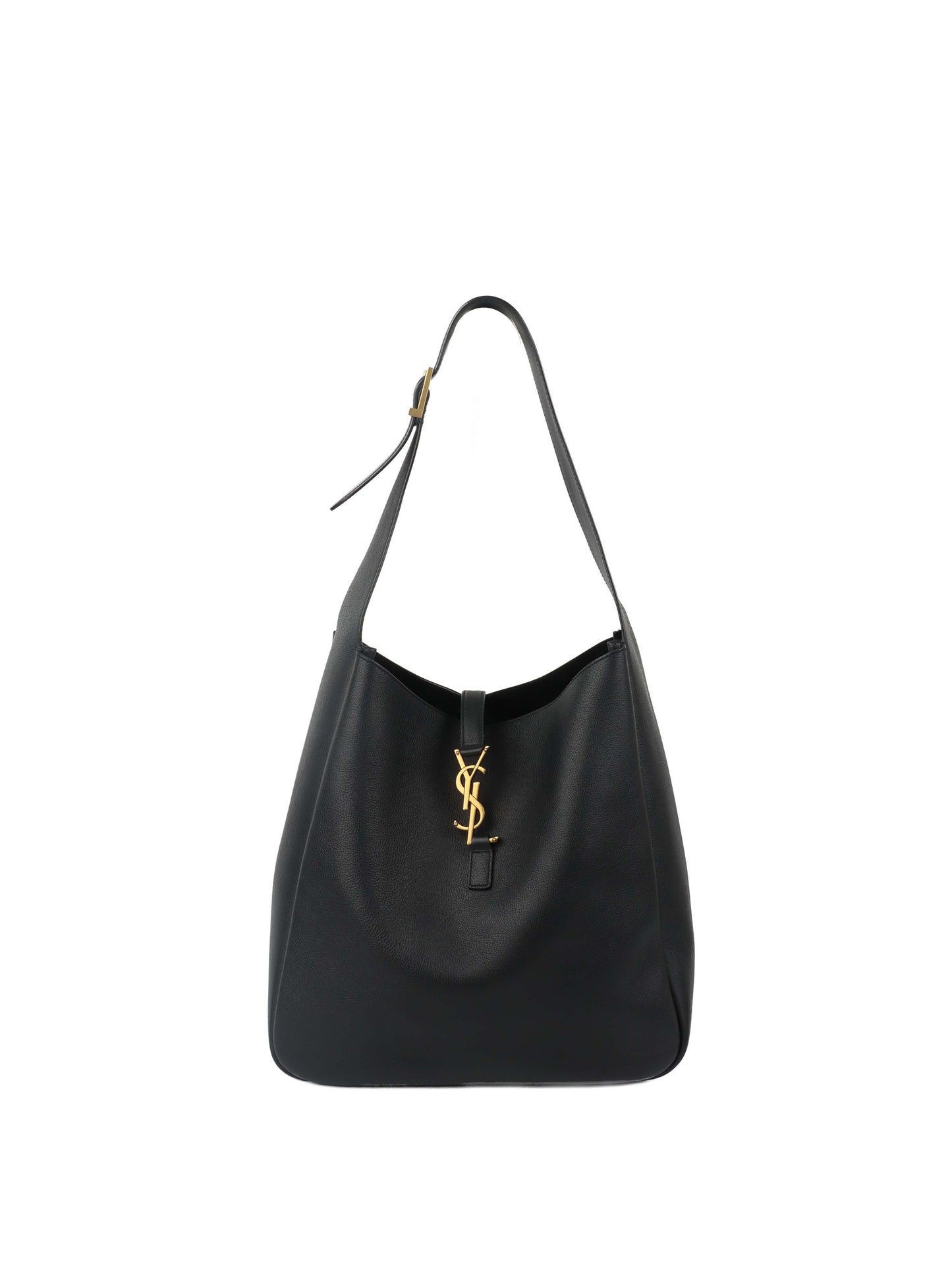 Saint Laurent Large Black LE 5 À 7 Supple Hobo Bag