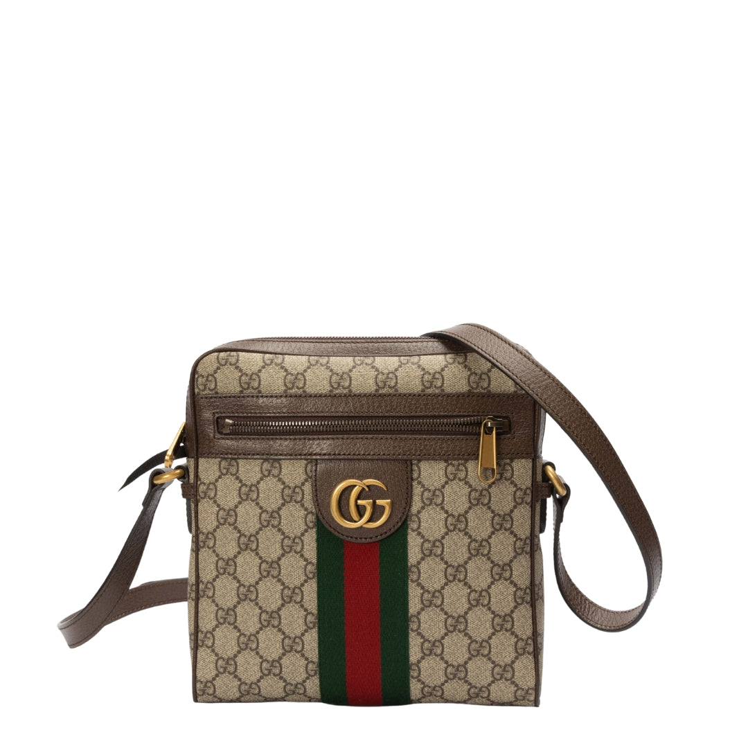 Gucci Leather Canvas Shoulder Bag