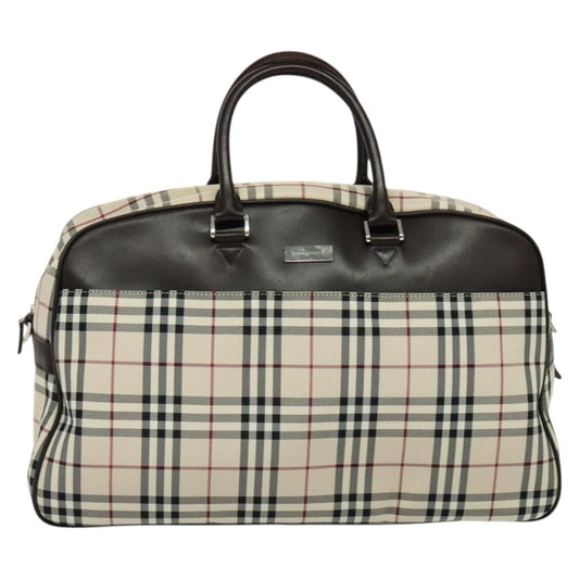 Burberry Nova Check Beige Nylon Travel Bag ( )