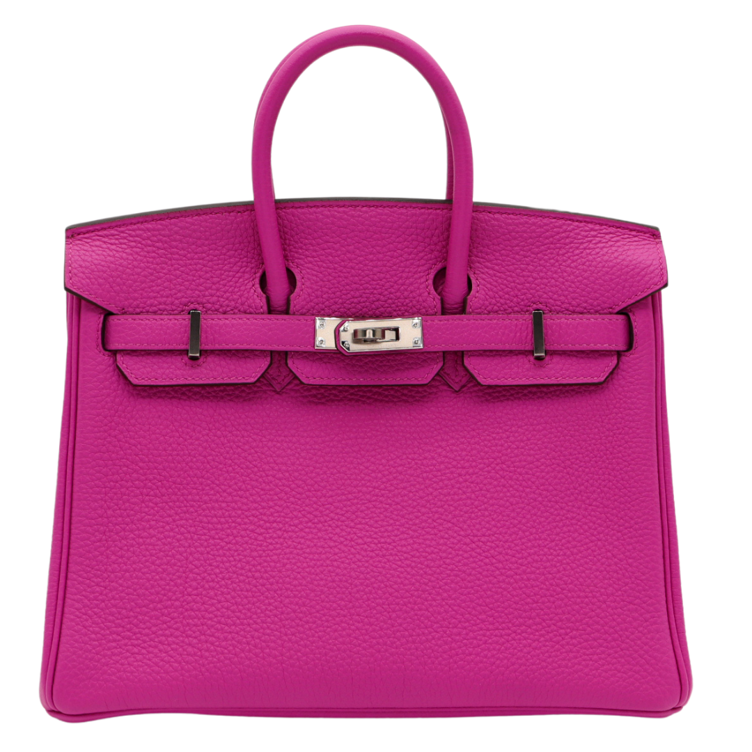 Hermes25cm Birkin Rose Magnolia Togo Leather Palladium Hardware