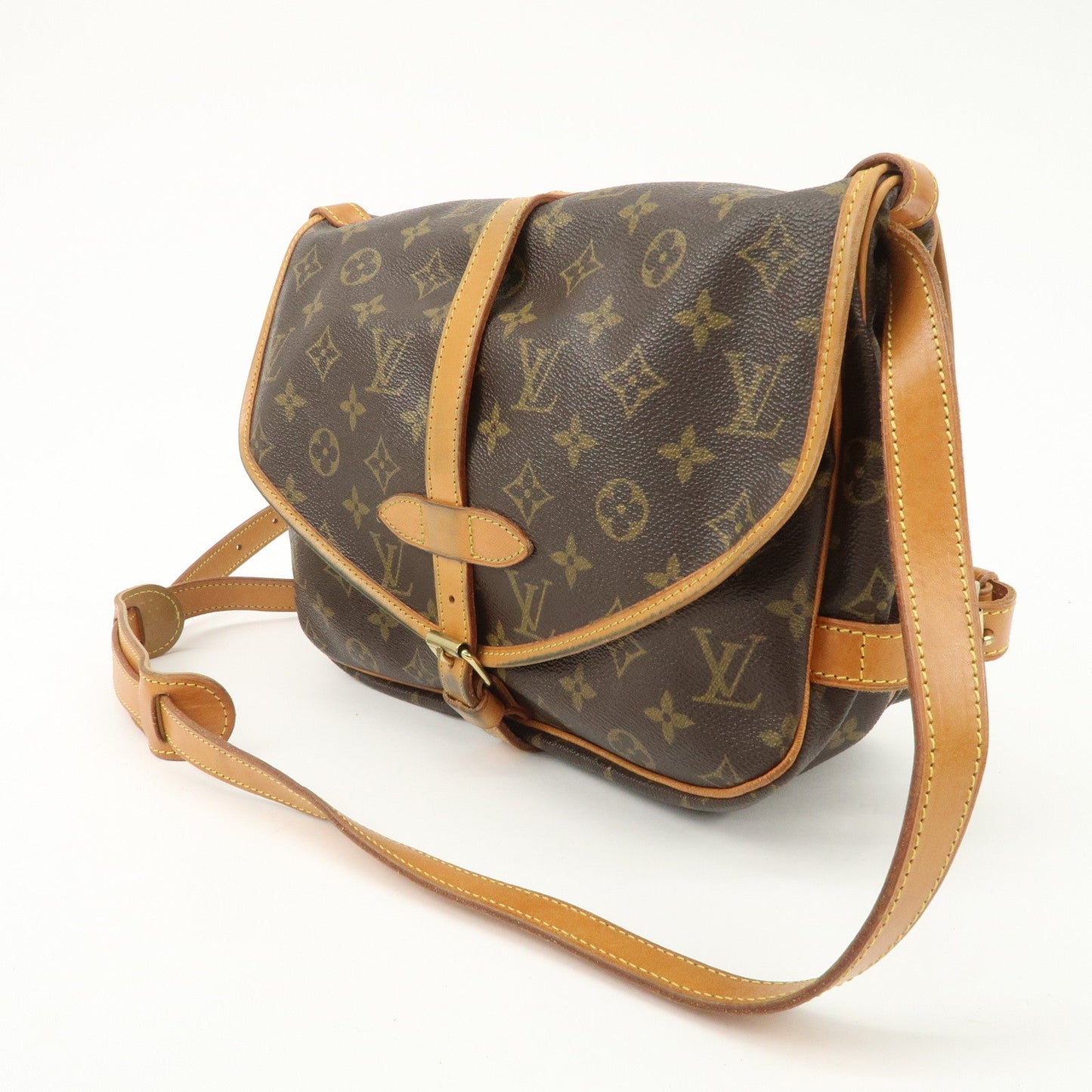 Louis Vuitton Monogram Saumur 30 Shoulder Bag Brown M42256