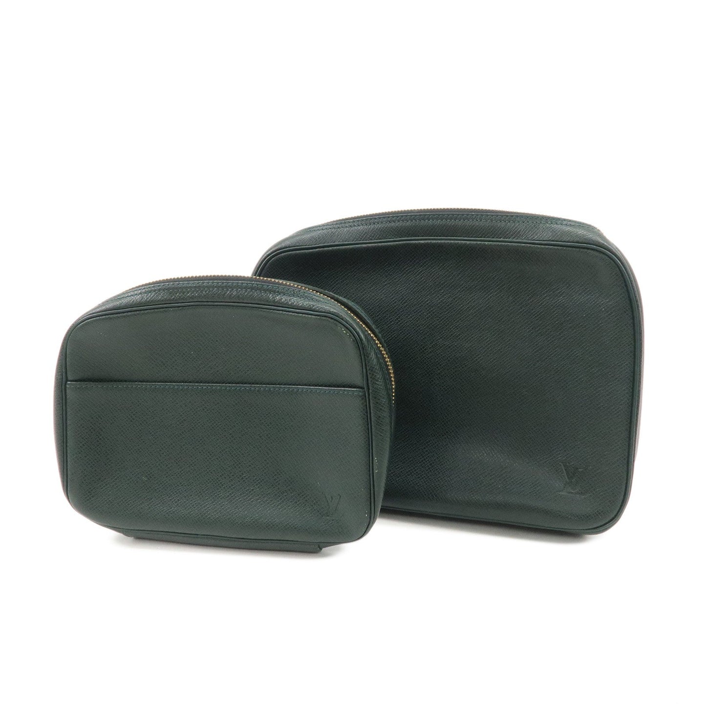 Louis Vuitton Set of 2 Taiga Leather Pouch Epicea M30214 M30304