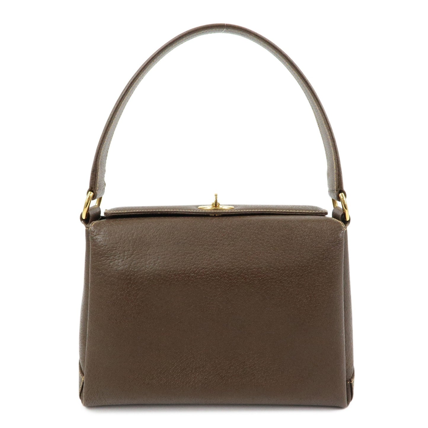 GUCCI Old Gucci Leather Hand Bag Brown 000?406?0025