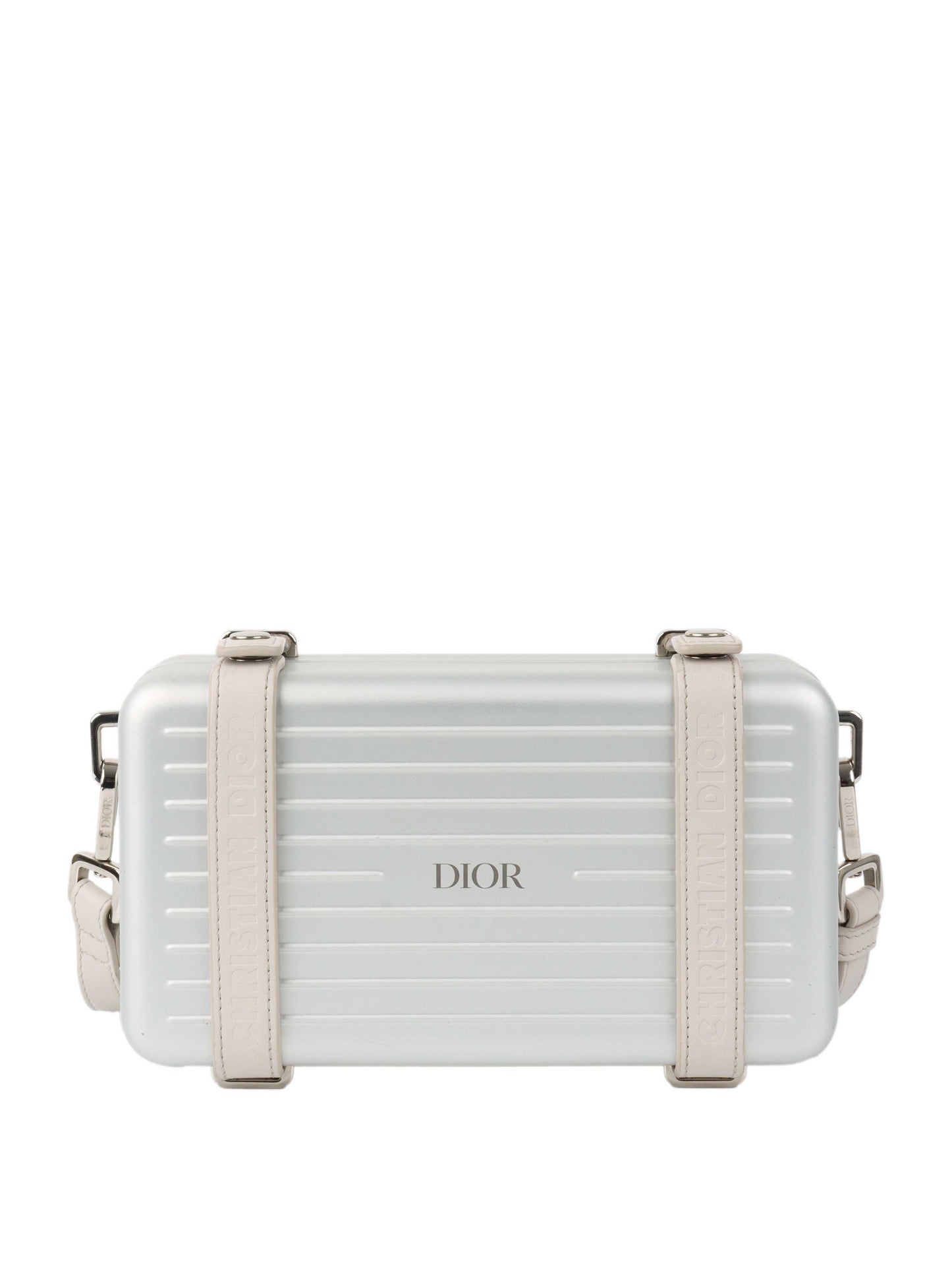 Dior x RIMOWA Silver Personal Clutch Case.