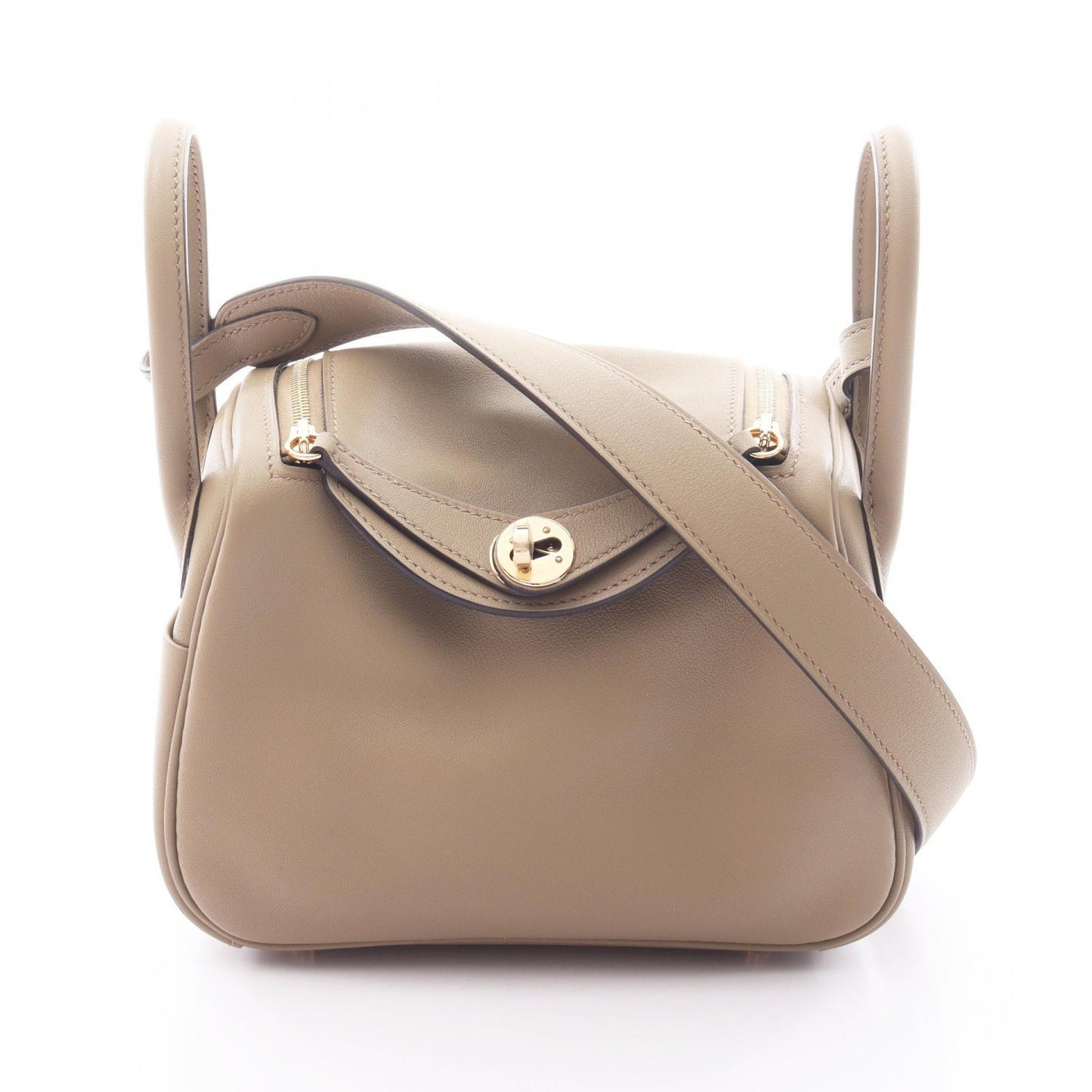Hermes Brown Swift Leather Shoulder Bag ( )