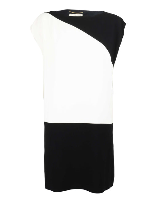Saint Laurent Black & White Shift Dress.