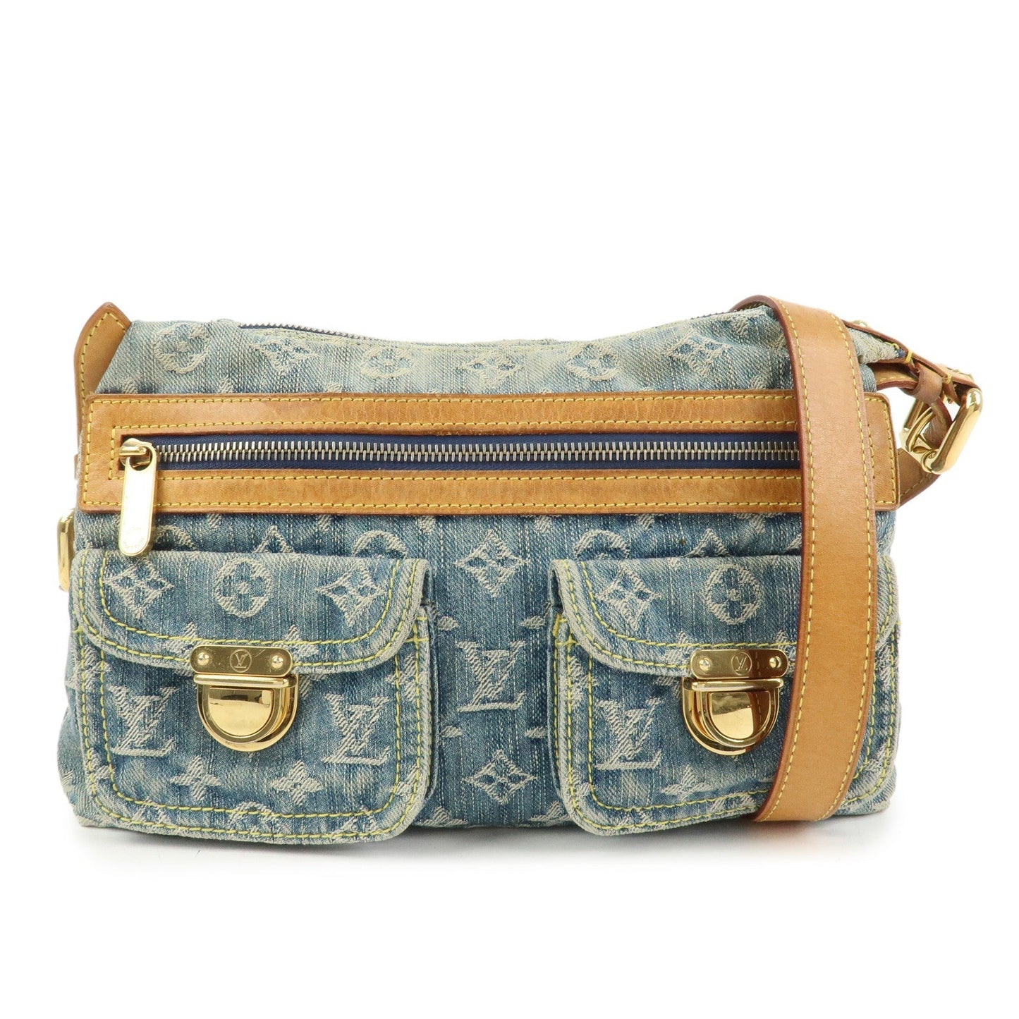 Louis Vuitton Monogram Denim Baggy PM 2Way Bag Shoulder Bag M95049